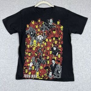 Vintage Marvel Mad‎ Engine Iron Man Shirt Size Small Big Graphic Logo Spellout